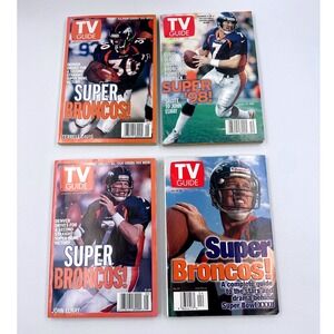 TV Guide Magazine 1998-1999 Lot of 4 Terrell Davis John Elway‎ Denver Broncos